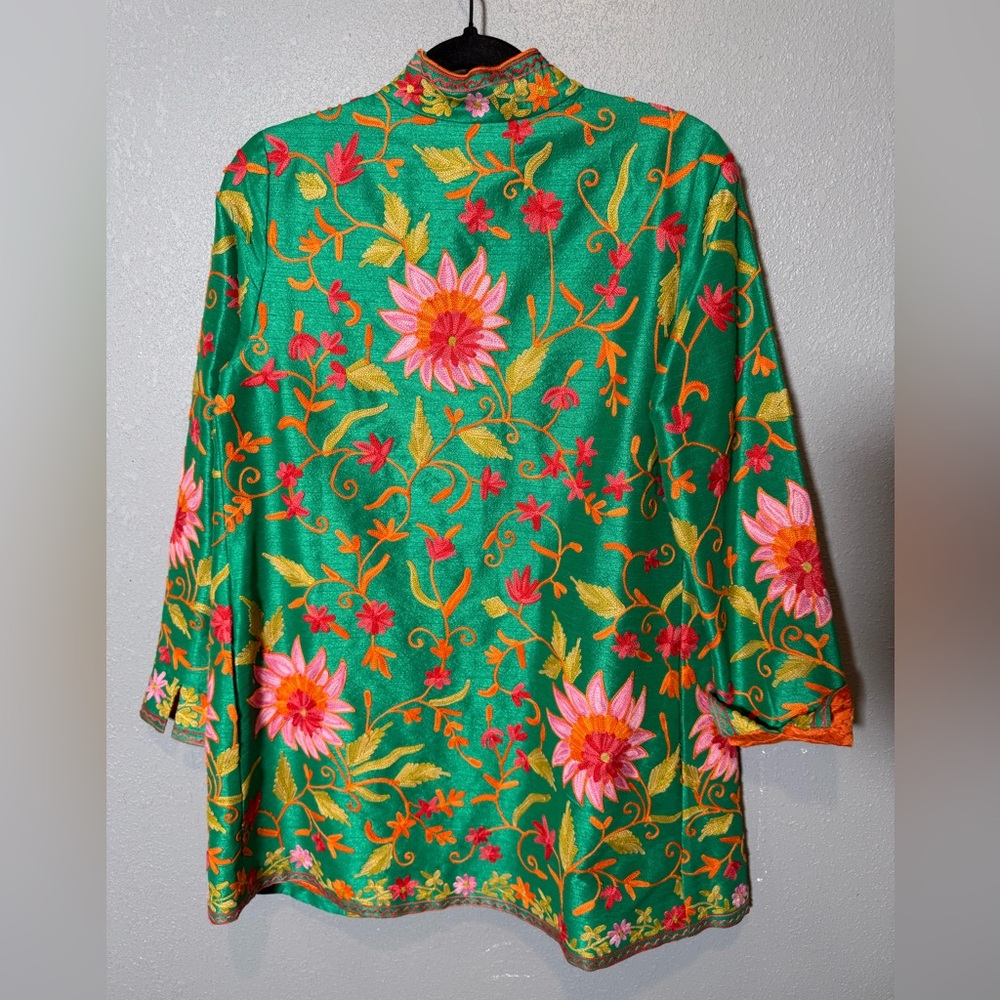 NWT Soft Surroundings Floral Embroidered Jacket- XS - Picture 3 of 9